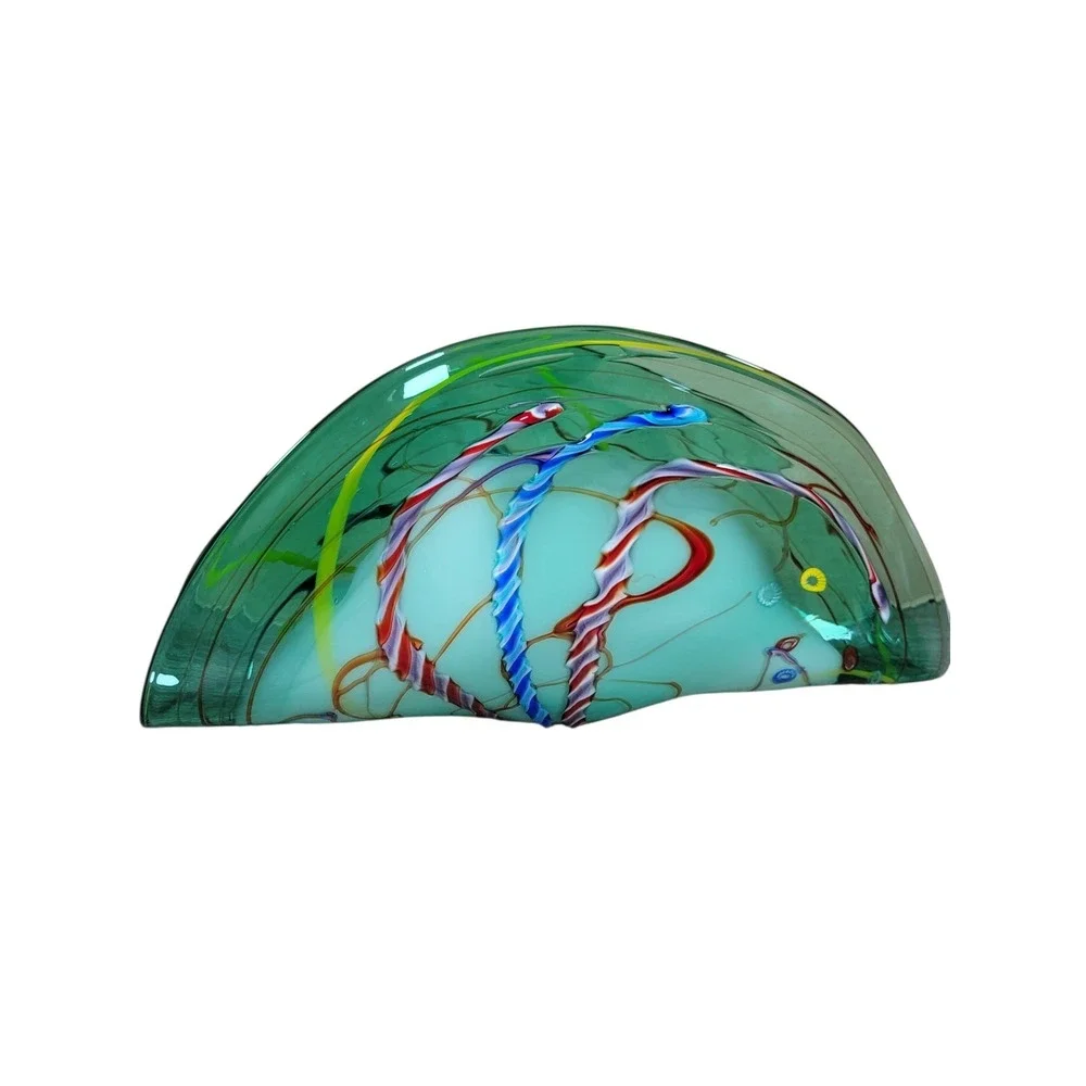 VIZ Art Glass Colllestions Contemporary Murino Blown Glass Fan Design